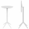 Стол пластиковый барный складной Sky Folding Bar Table 60 белый Ø600х1080 мм