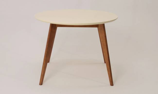 Стол Сканди К 90, Орех/Слоновая кость