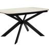 Стол DikLine BK140 Керамика глянец Ostra Bianco (мрамор глянец белый)/подстолье черное/опоры черные