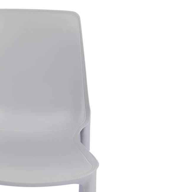 Стул Джениус/Genius (мод. 75) (1шт.в упаковке) пластик/металл, 46x56x84cм, серый/опоры хром серый металл/пластик