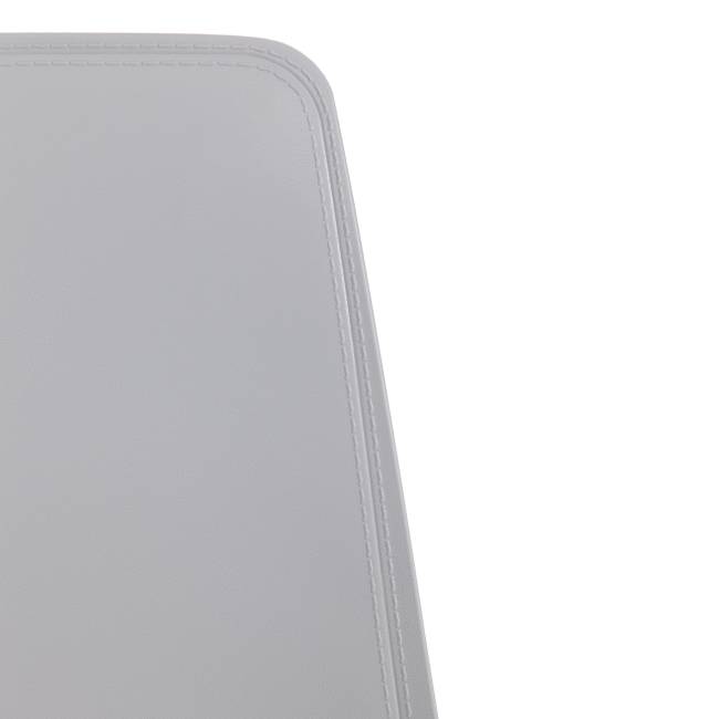 Стул Джениус/Genius (мод. 75) (1шт.в упаковке) пластик/металл, 46x56x84cм, серый/опоры хром серый металл/пластик