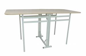 Стол-книжка "Искра" 18/154х70х76 Молочный - дуб