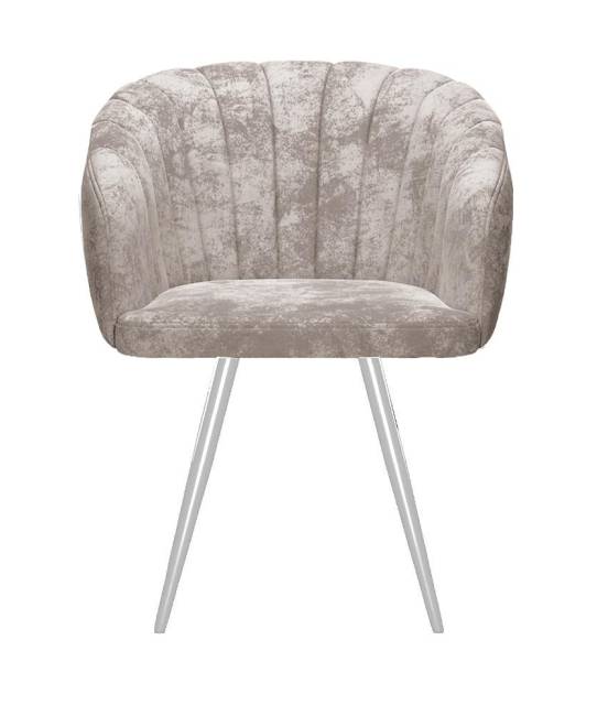 Стул DikLine 442 поворотный, M02 бежевый, ножки белые