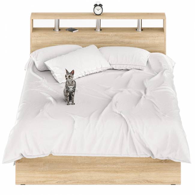 Кровать с ящиками Камелия 1400 цвет дуб сонома Кровать с ящиками Камелия 1400 цвет дуб сонома