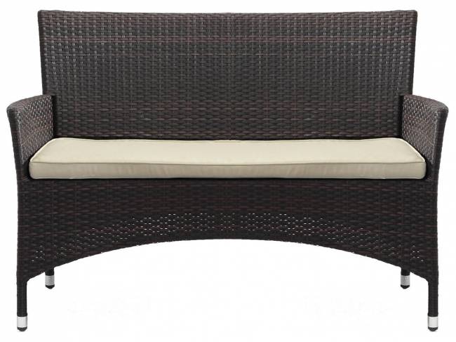 Диван плетеный двухместный с подушкой GS 909