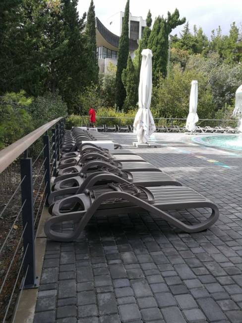 Шезлонг-лежак пластиковый Eden тортора 1700-1945х710х850 мм