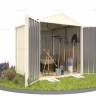 Хозблок SKOGGY секционный с двускатной крышей 2 х 2 м, слоновая кость