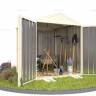 Хозблок SKOGGY секционный с двускатной крышей 2 х 2 м, слоновая кость