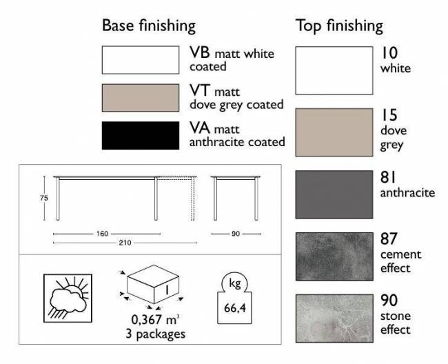 Стол ламинированный раздвижной Pranzo Extendable тортора 1600-2100х890х750 мм