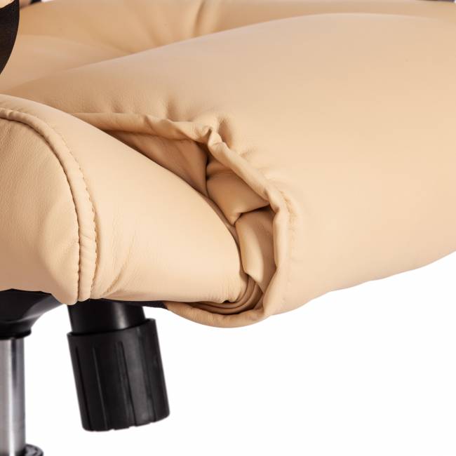 Кресло Бергамо/Bergamo хром (22) кож/зам, бежевый, 36-34 бежевый кож/зам