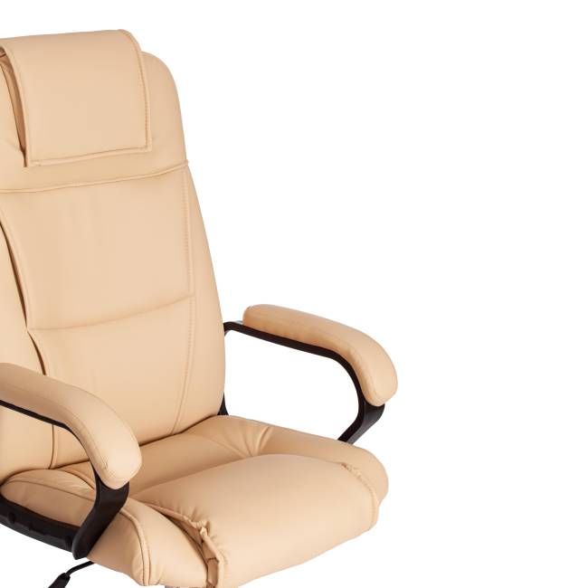 Кресло Бергамо/Bergamo хром (22) кож/зам, бежевый, 36-34 бежевый кож/зам