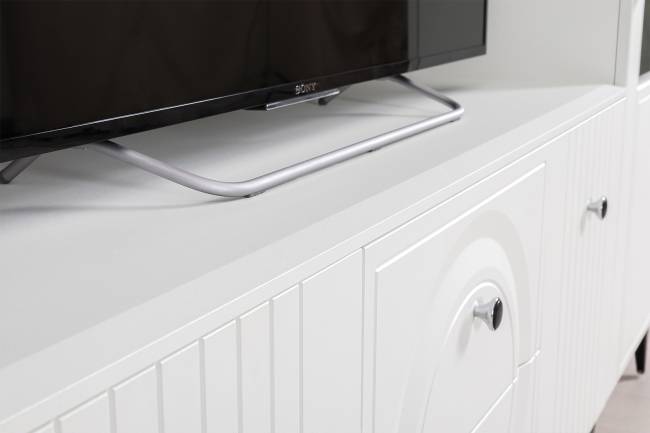 Стенка для гостиной с ТВ-тумбой Валенсия № 68 цвет белый шагрень Стенка для гостиной с ТВ-тумбой Валенсия № 68 цвет белый шагрень