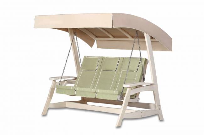 Качели с навесом "Аристократ" из массива лиственницы Качели с навесом "Аристократ" из массива лиственницы