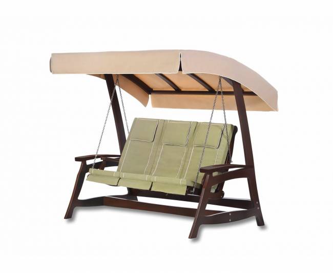 Качели с навесом "Аристократ" из массива лиственницы Качели с навесом "Аристократ" из массива лиственницы