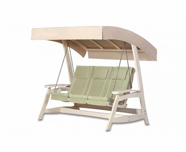 Качели с навесом "Аристократ" из массива лиственницы Качели с навесом "Аристократ" из массива лиственницы