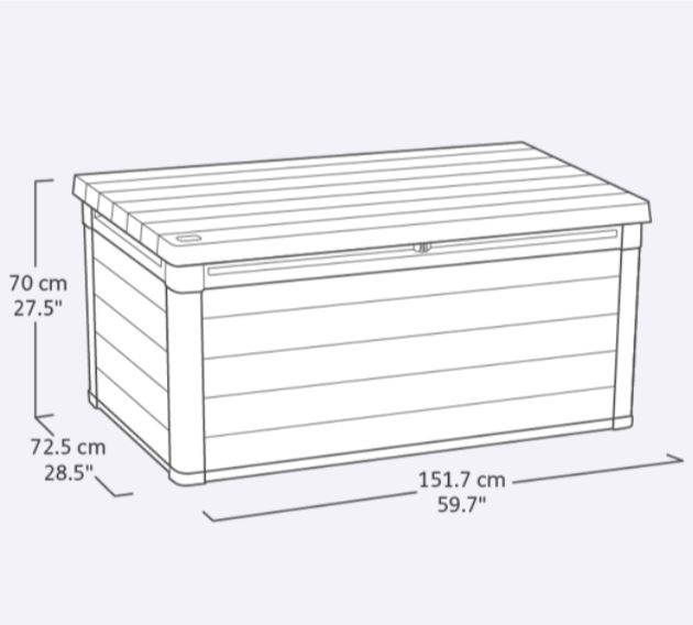 Сундук Кортина (Cortina box 570L) 570л, графит