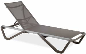 Шезлонг-лежак металлический Wave тортора 1910х715х300 мм
