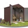 Хозблок SKOGGY секционный с двускатной крышей 2 х 2 м, шоколадный