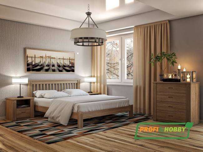 Кровать Rino 2000 х 2000 ясень, сонома