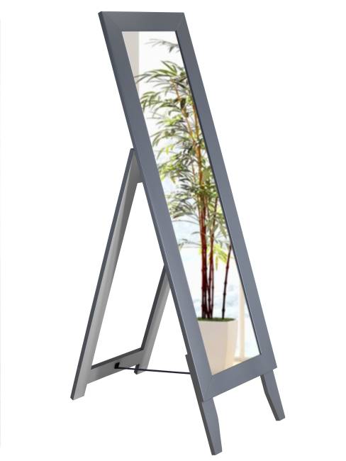 Зеркало напольное BeautyStyle 1 серый графит 130 см х 35 см
