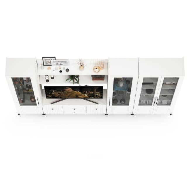 Валенсия стенка для гостиной № 71 цвет белый шагрень Валенсия стенка для гостиной № 71 цвет белый шагрень