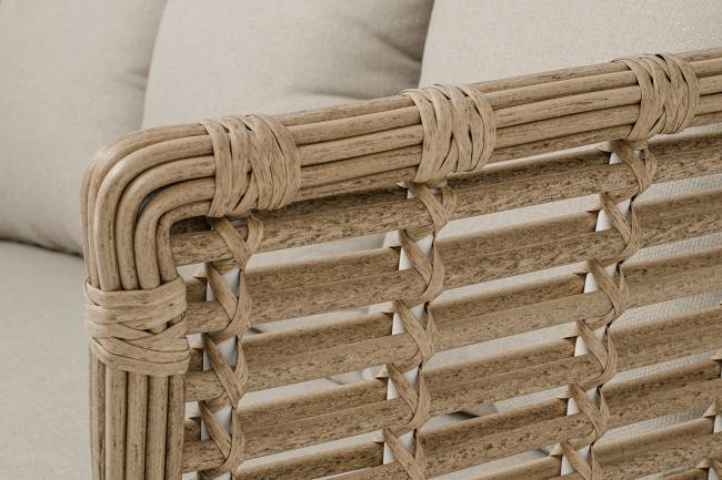 "Валенсия" диван из искусственного ротанга трехместный, цвет соломенный "Валенсия" диван из искусственного ротанга трехместный, цвет соломенный