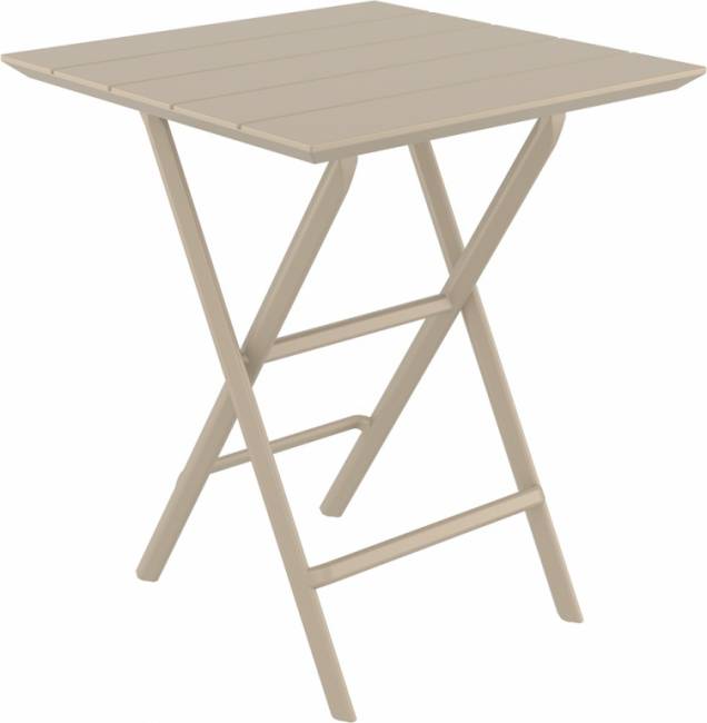 Стол пластиковый складной Helen Folding Table 60 бежевый 600х600х740 мм
