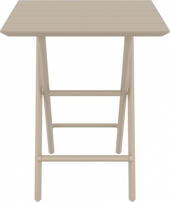Стол пластиковый складной Helen Folding Table 60 бежевый 600х600х740 мм