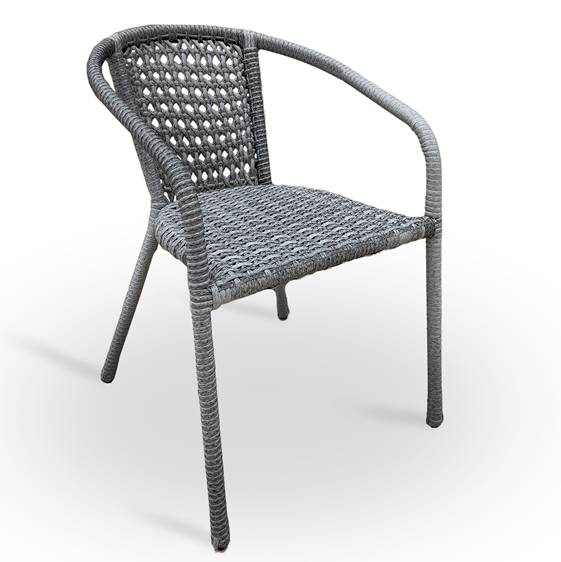 Стул из искусственного ротанга BROWN, серый