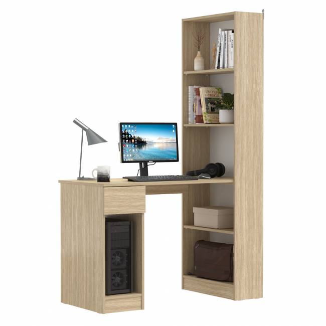 Компьютерный стол со стеллажом открытым Лайт 10.01 цвет плэйн