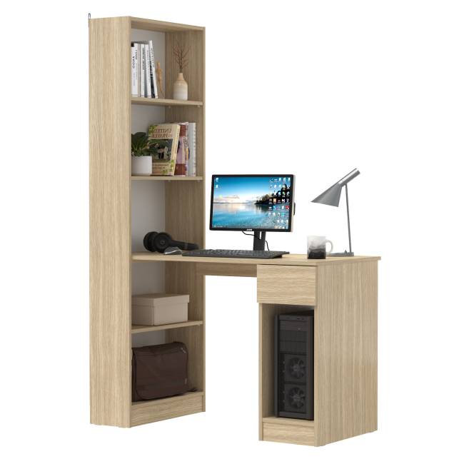 Компьютерный стол со стеллажом открытым Лайт 10.01 цвет плэйн