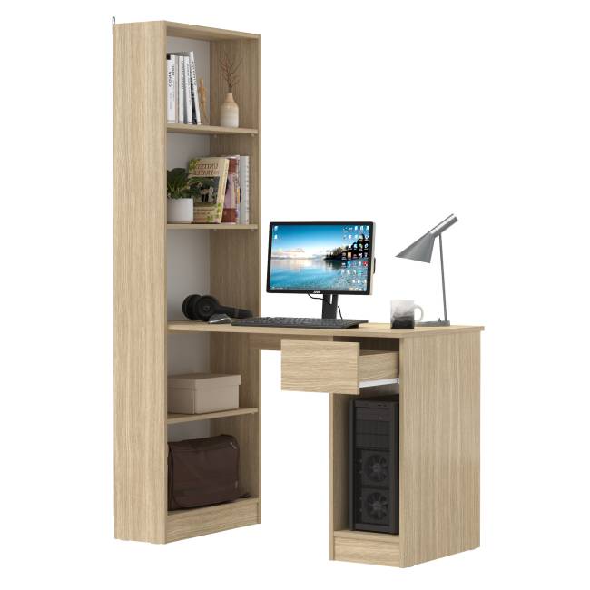 Компьютерный стол со стеллажом открытым Лайт 10.01 цвет плэйн