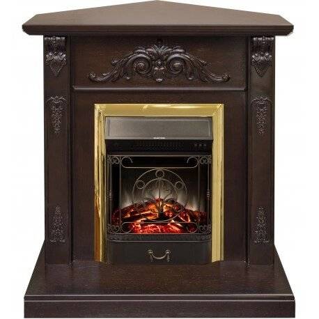 Электрокамин Anita Corner (угловой) AO с Majestic Lux S/Fobos Lux S BR