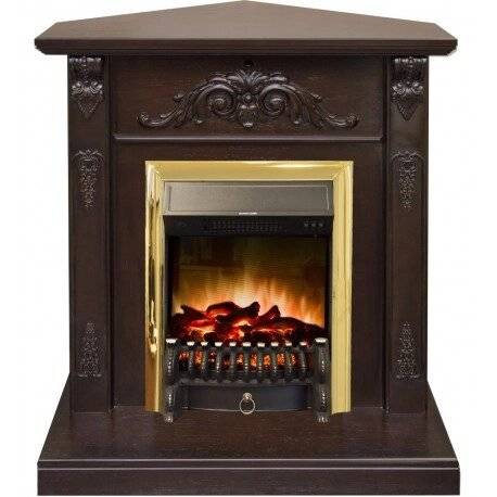 Электрокамин Anita Corner (угловой) AO с Majestic Lux S/Fobos Lux S BR