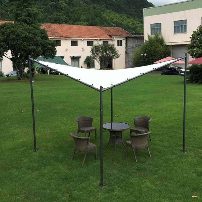 Шатёр SUN SAIL 3x3xВ2,085/2,695м, серая стальная рама, крыша: PU покрытием полиэстерткань, цвет: бежевый