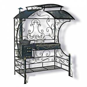 Кованый мангальный комплекс с печью "Уют"