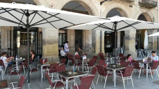 Зонт профессиональный телескопический 3.5х3.5 м Leonardo Telescopic антрацит, слоновая кость 3500х3500 мм