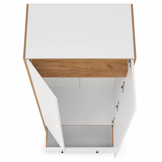 Шкаф для одежды Вуди 13.138 цвет белый премиум/дуб крафт золотой