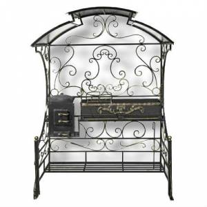 Кованый мангальный комплекс с печкой "Уют Премиум"