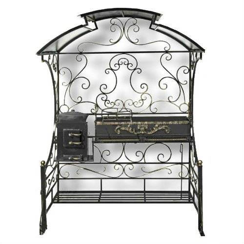 Кованый мангальный комплекс с печкой "Уют Премиум"