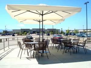 Зонт профессиональный телескопический 3.5х3.5 м Leonardo Telescopic антрацит, слоновая кость 3500х3500 мм