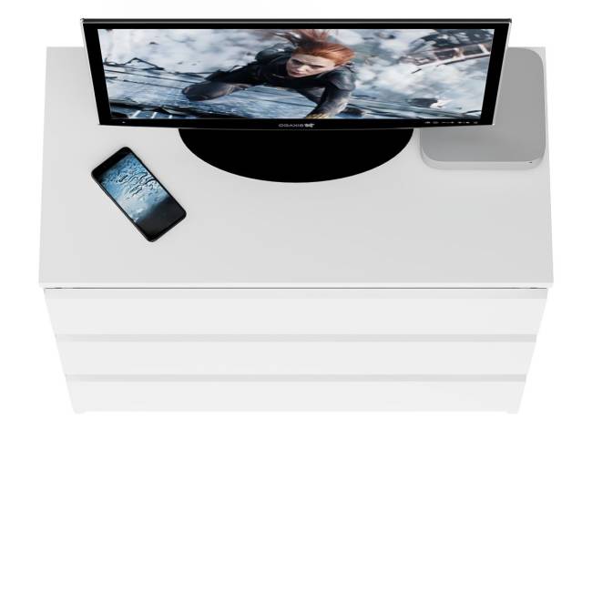 Комод три ящика Мори МК800.1 цвет белый