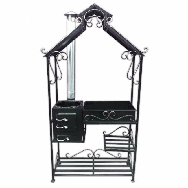 Мангал с печкой "Имение" Люкс