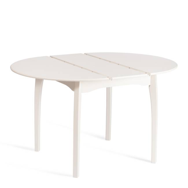 Стол обеденный раздвижной Диамант/Diamante бук, МДФ, шпон дуба, Д100х100-130х75см, айвори вайт Ivory white бук, мдф, шпон дуба Стол обеденный раздвижной Диамант/Diamante бук, МДФ, шпон дуба, Д100х100-130х75см, айвори вайт Ivory white бук, мдф, шпон дуба