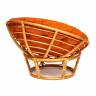 Кресло Папасан/Papasan (23/01 W) /с подушкой/ диаметр подушки 122см, 115х101х104см, медовый, ткань оранжевый, с 23 Honey (мед)