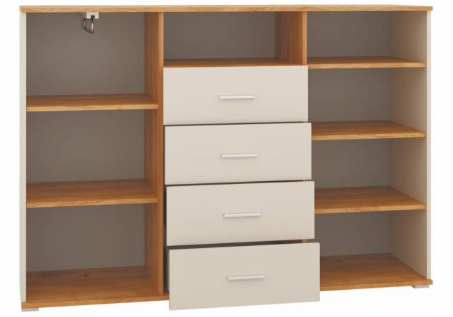 Комод Кассандра 154 дуб крафт золотой / кашемир