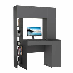 Стол компьютерный с надстройкой Комфорт 12.71 цвет антрацит/тёмно-серый