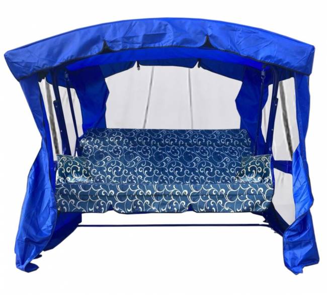 Качели садовые 3-х местные Ранго, синий Качели садовые 3-х местные Ранго, синий