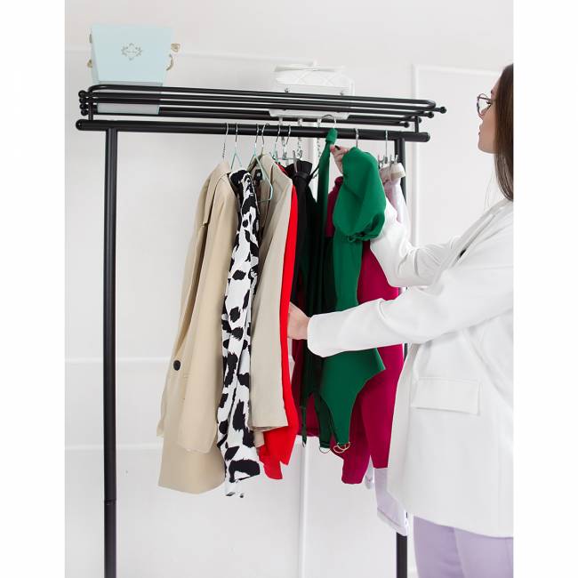 Вешалка напольная на колесах М 9 чёрный Вешалка напольная на колесах М 9 чёрный