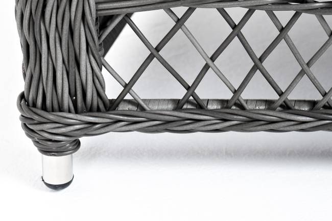 "Гранд Латте" диван трехместный из искусственного ротанга, цвет графит